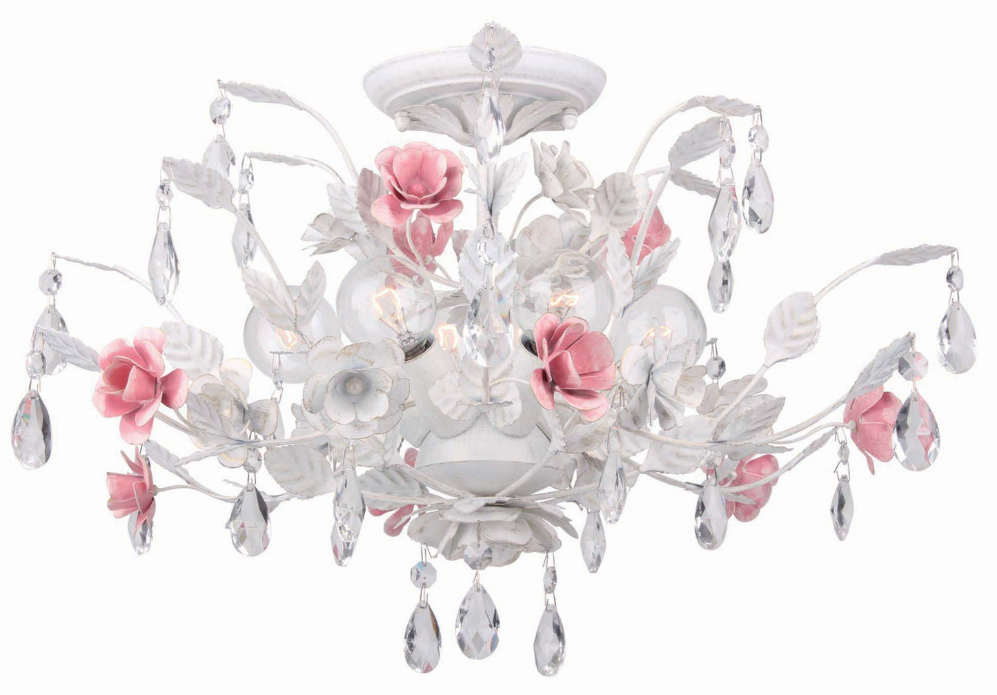 Lola 6-Light Ceiling Mount In Wet White
