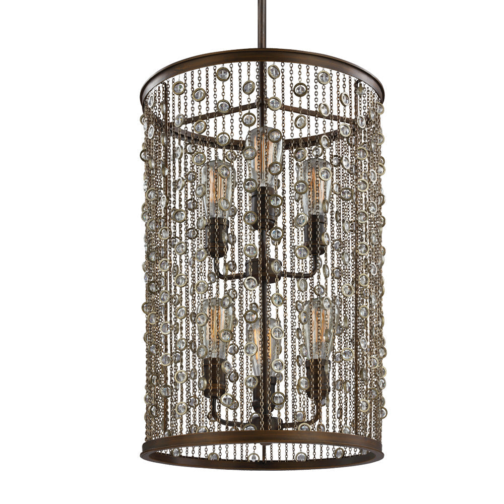 Colorado Springs 6-Light Hall Chandelier In Chestnut Bronze