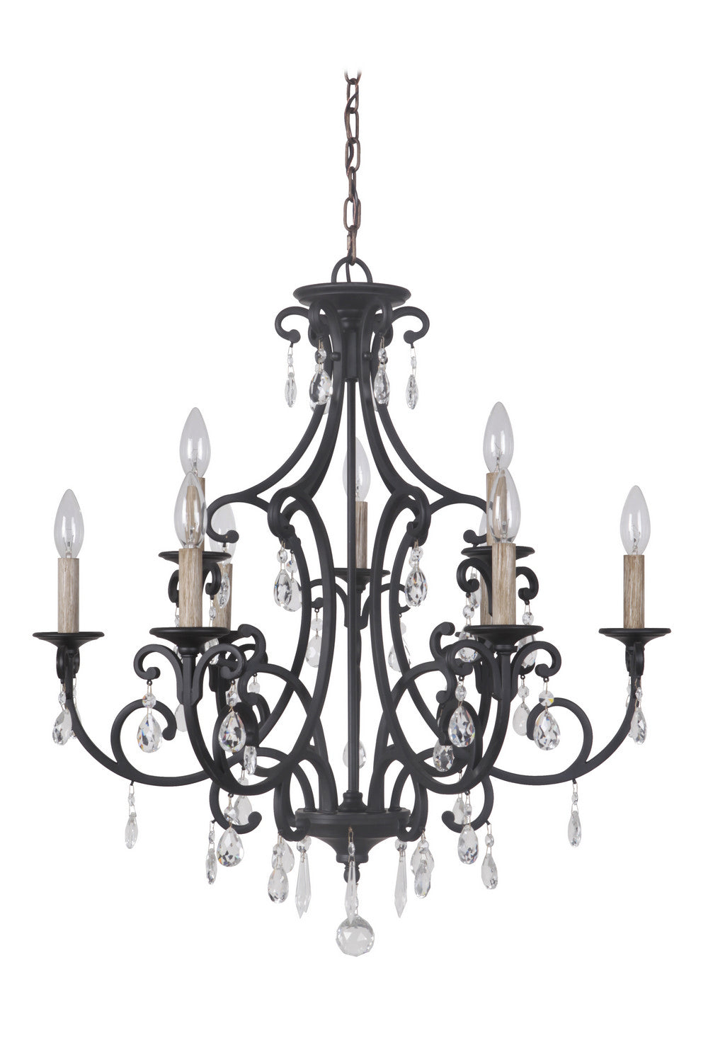 Bentley 9-Light Chandelier In Matte Black