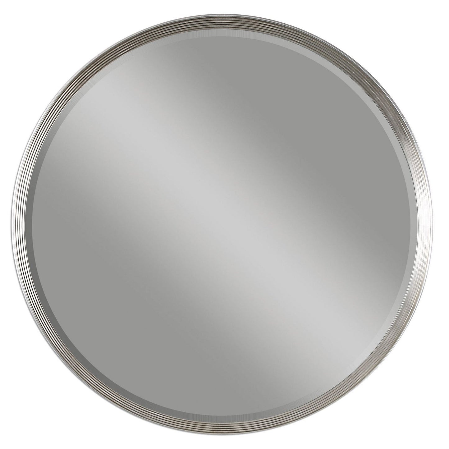 Uttermost's Serenza Round Silver Mirror Designed By Jim Parsons