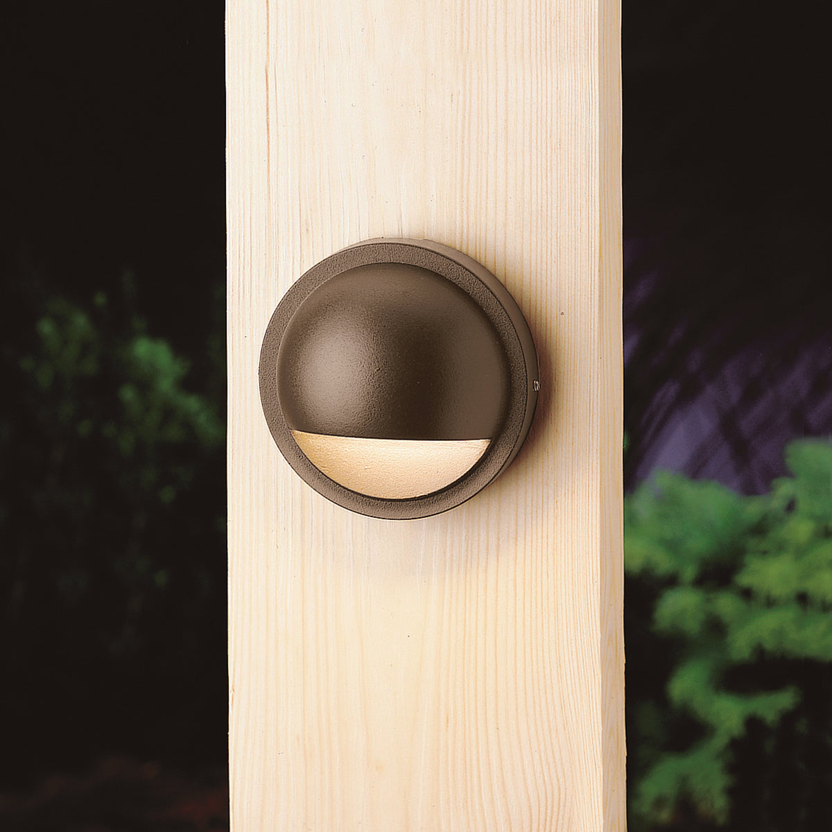Half Moon LED Deck Light In Textured Architectural Bronze
