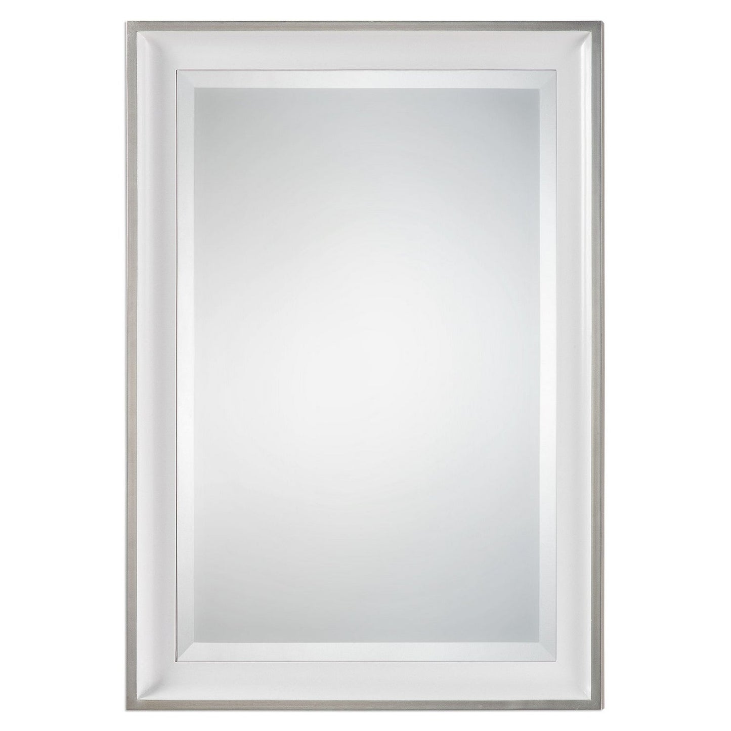 Uttermost's Lahvahn White Silver Mirror Designed By Grace Feyock