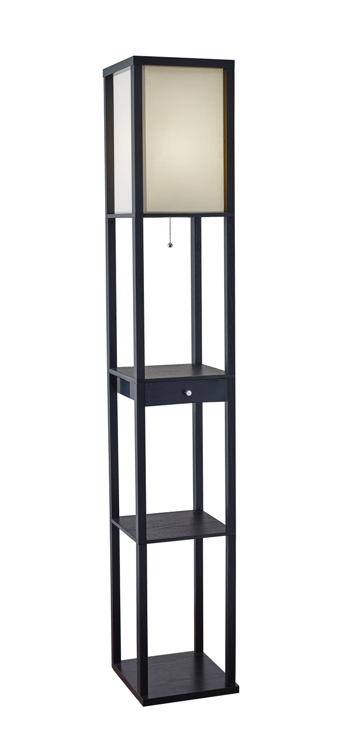 Parker Floor Lamp In Black Pvc Veneer On Mdf