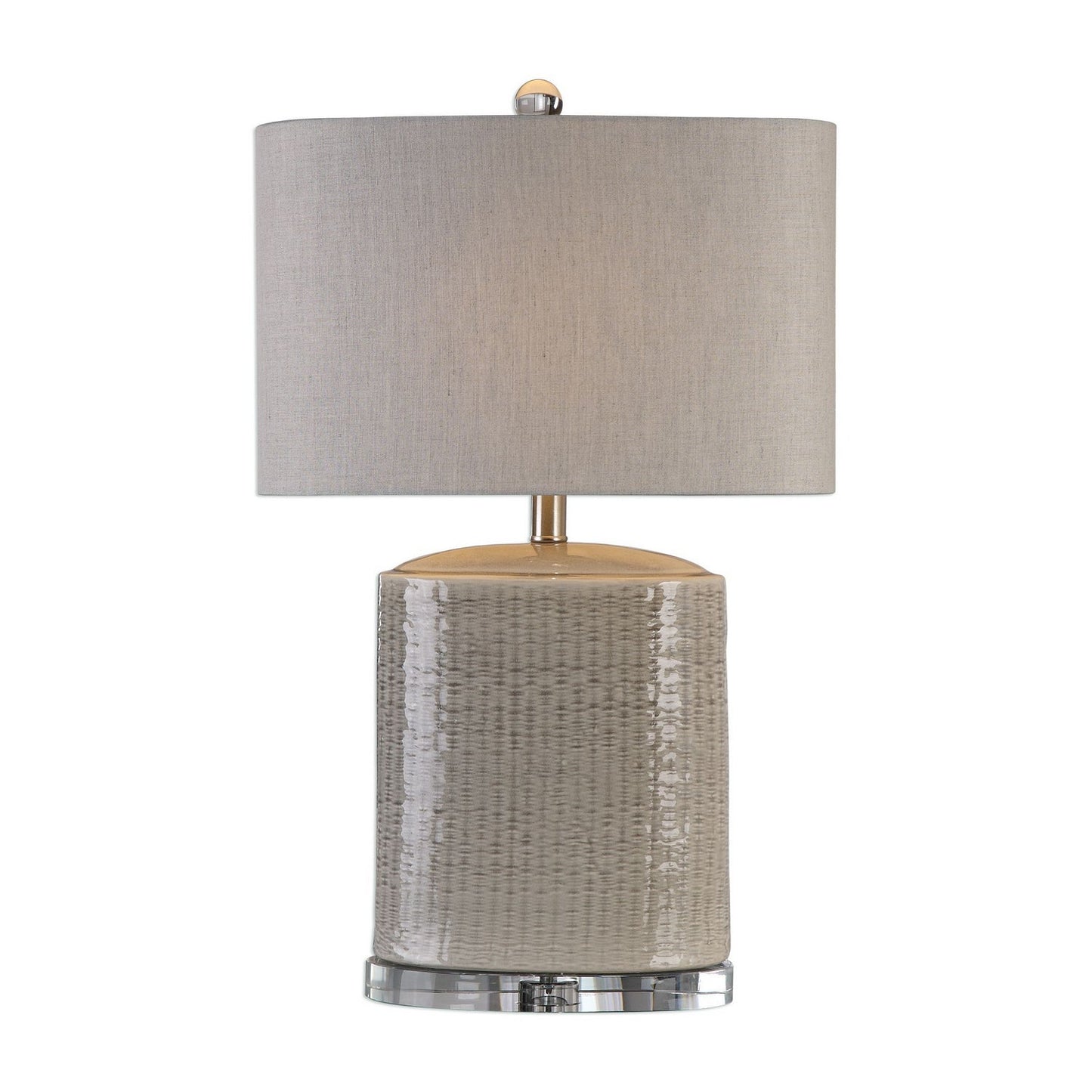 Uttermost's Modica Taupe Ceramic Lamp Designed By Jim Parsons