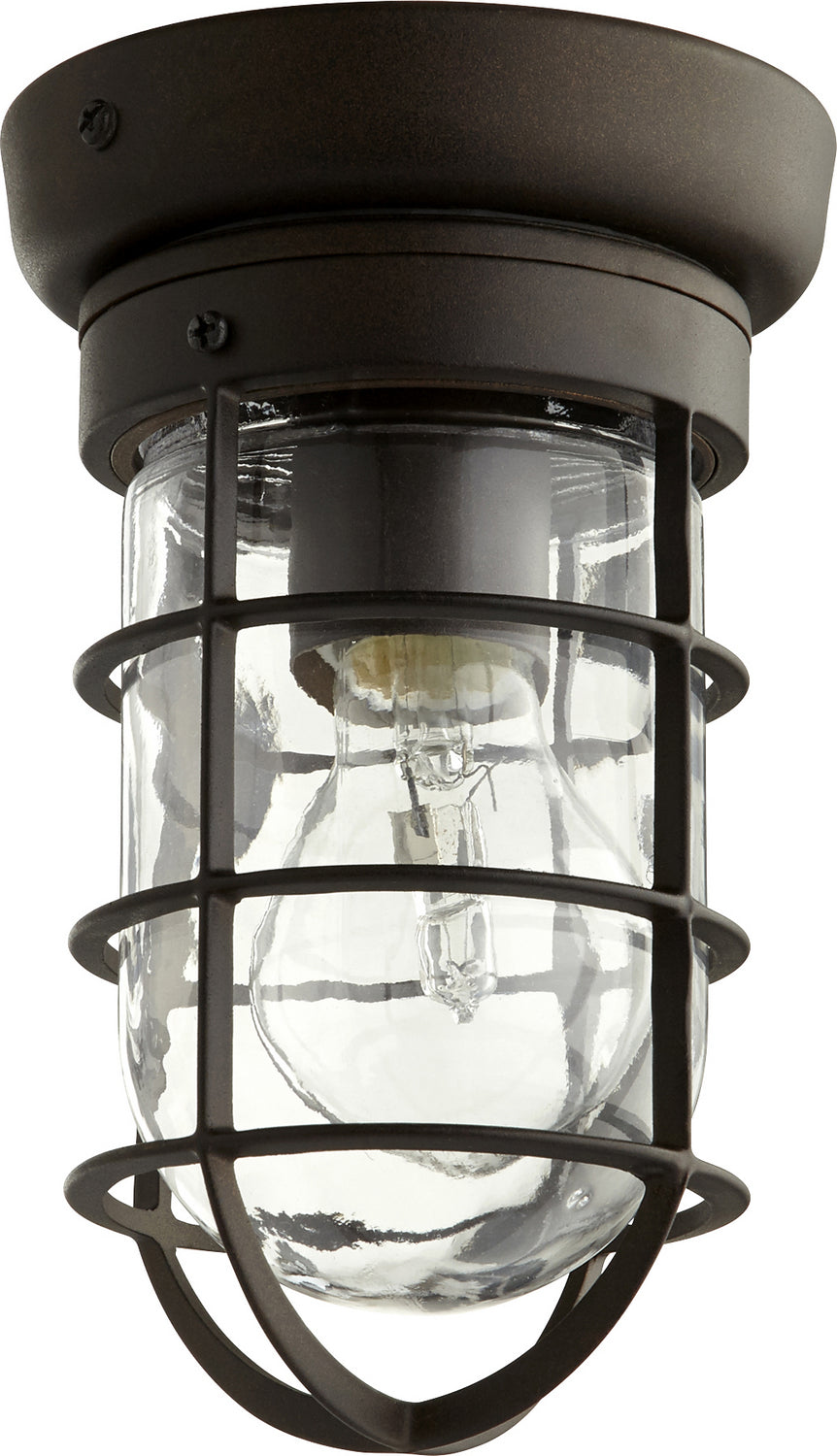Bowery Industrial Ceiling Mount In Oiled Bronze
