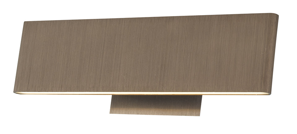 Slim Up-Down Light 12" LED Vanity Light In Brushed Bronze