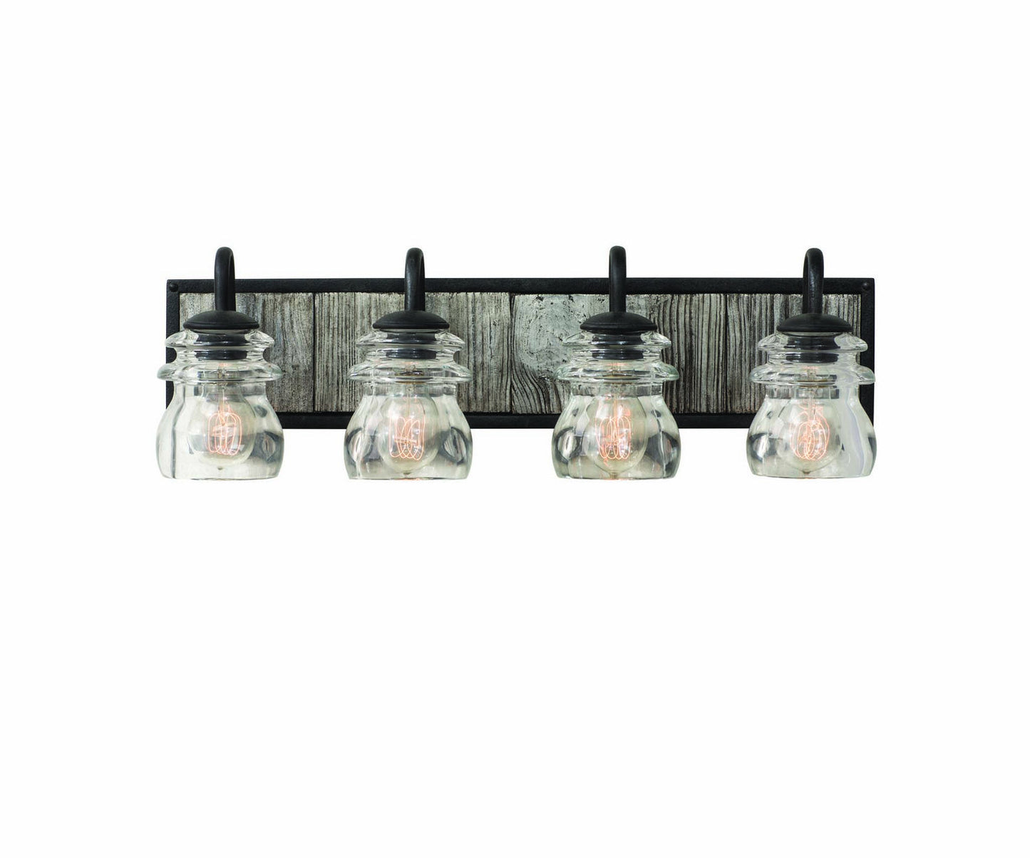 Farmhouse Bainbridge 4-Light Bath In Black Iron