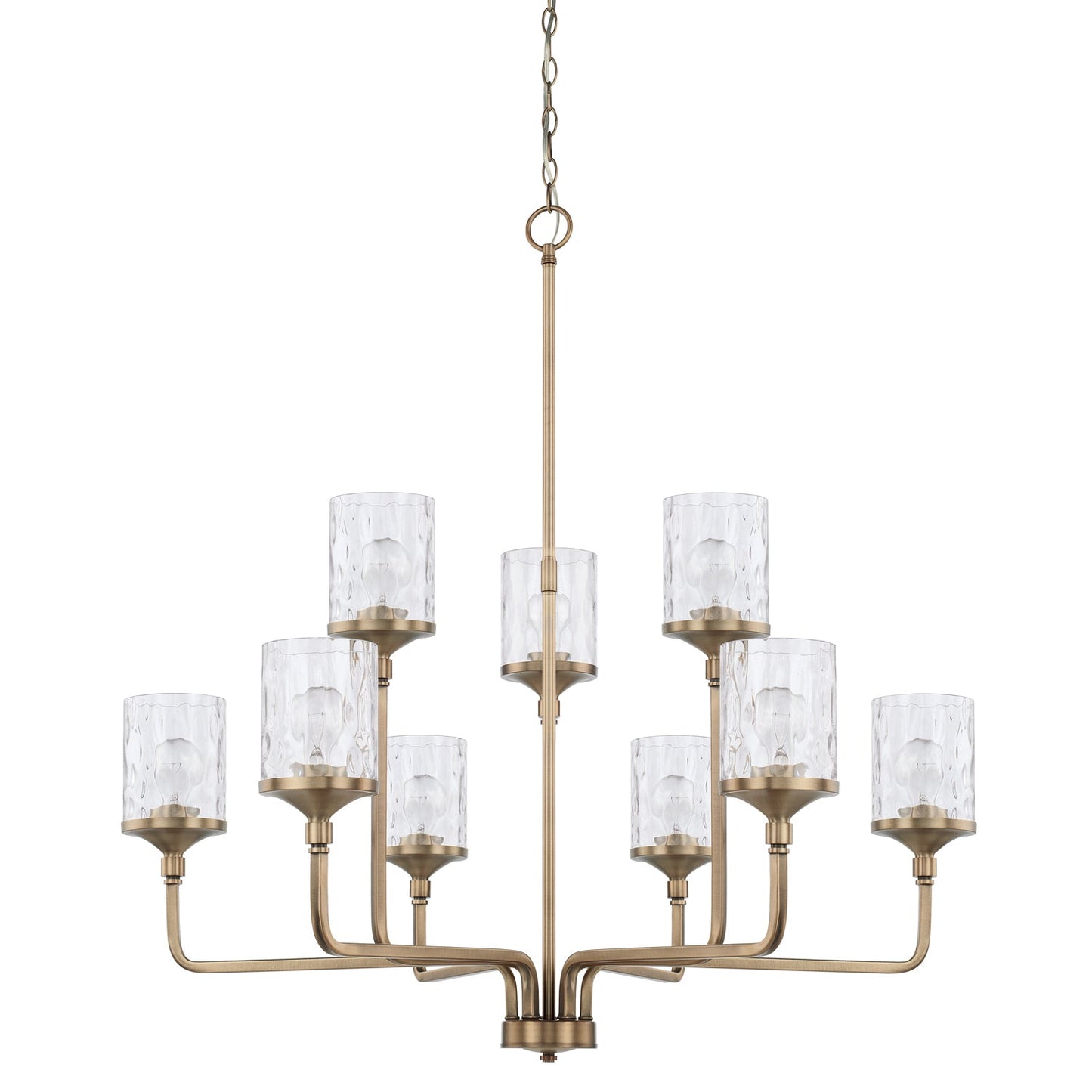 Colton 9-Light Chandelier In Aged Brass