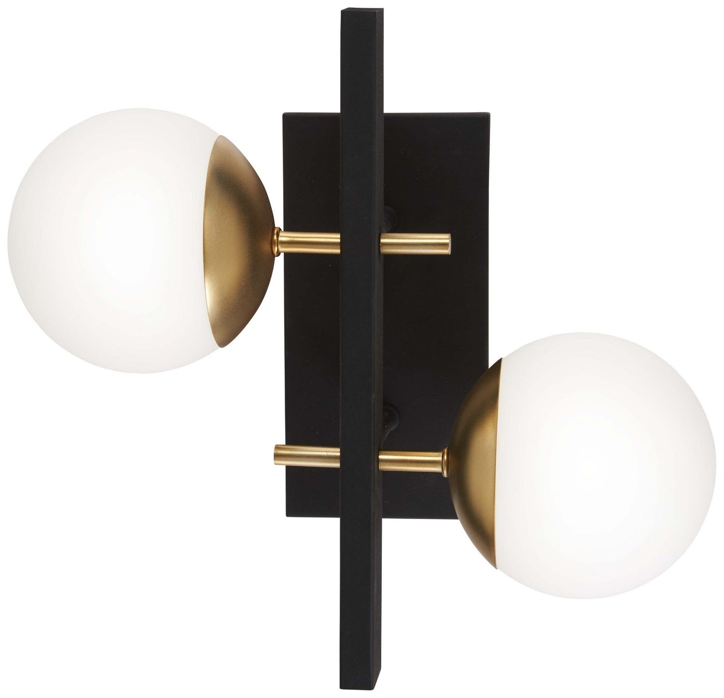 Alluria 2-Light Wall Mount In Weathered Black & Autumn Gold