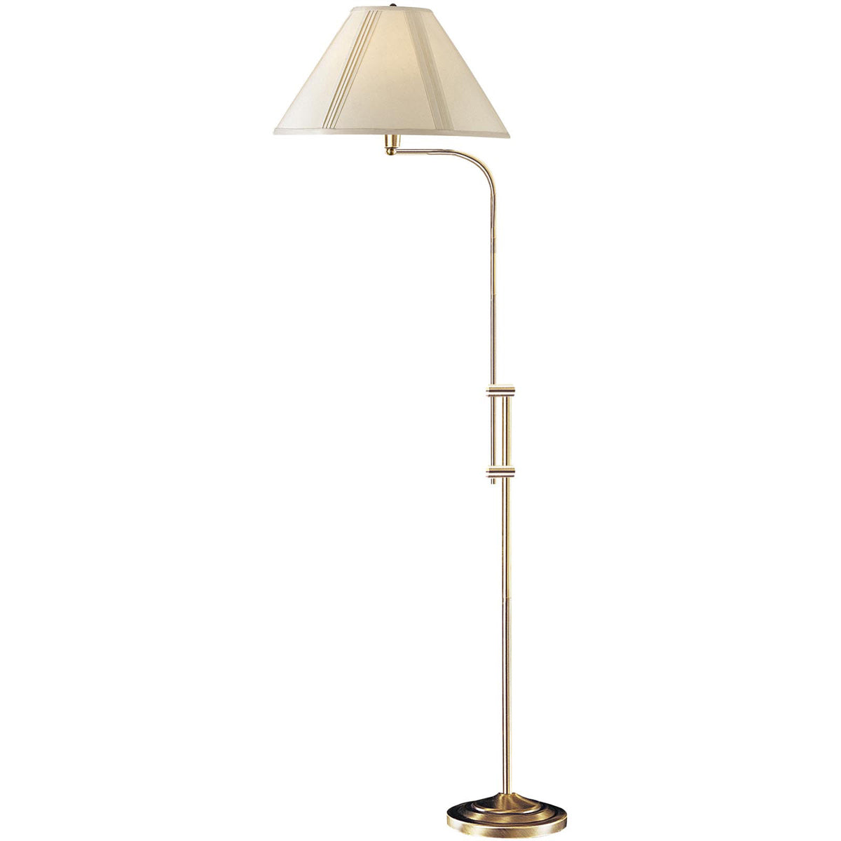 Floor 1-Light Floor Lamp In Antique Brass