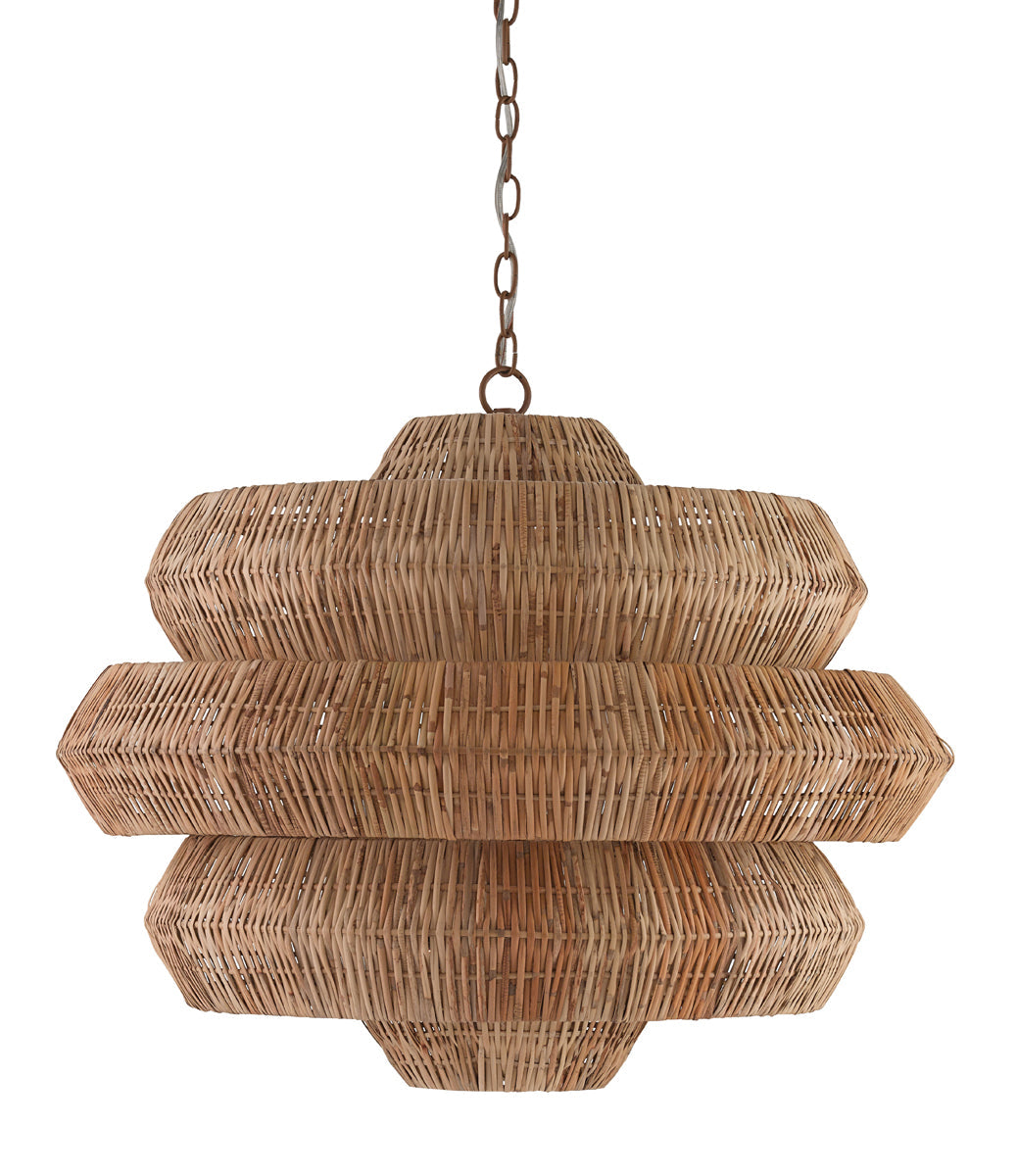 Antibes 9-Light Pendant In Khaki & Natural
