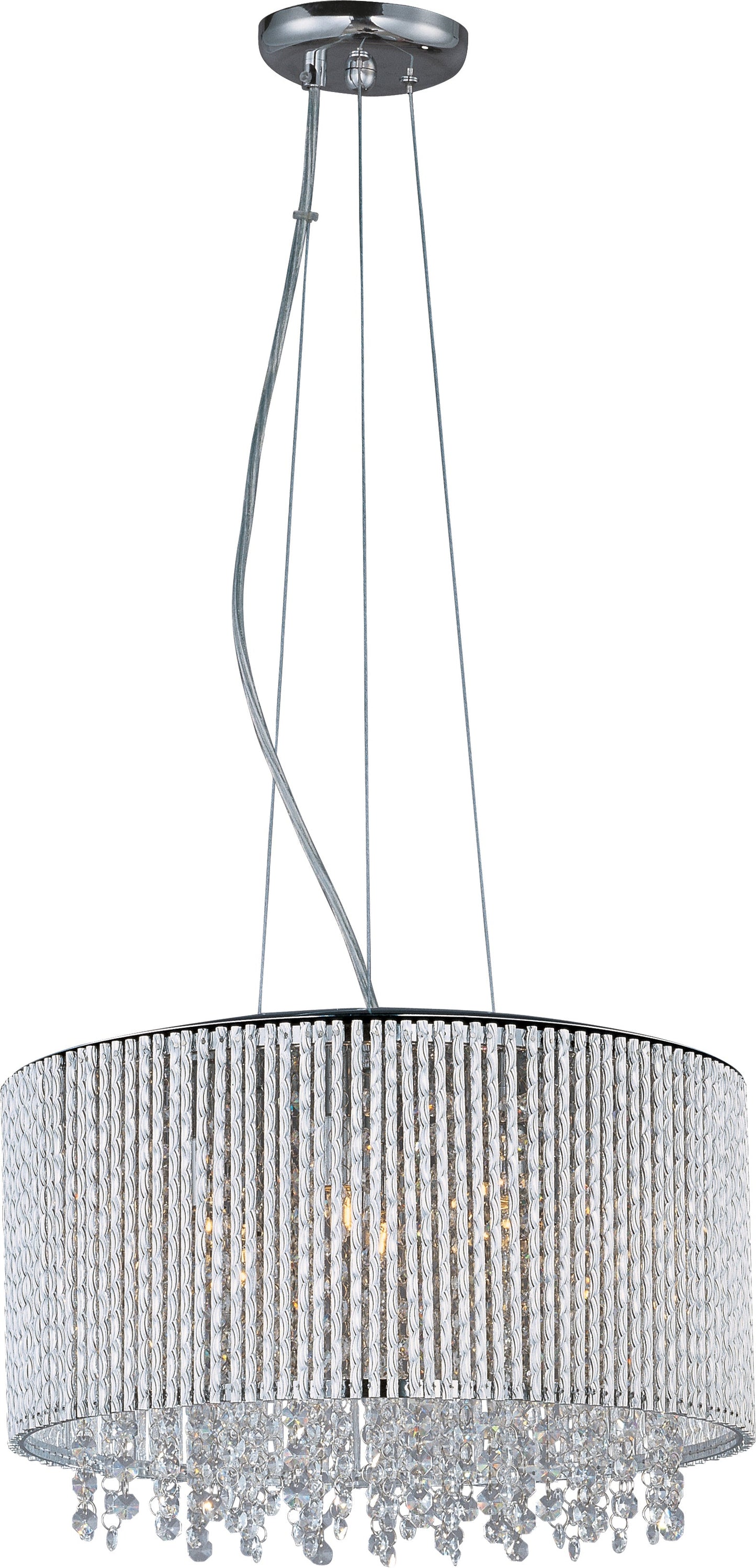 Spiral 7-Light Pendant In Polished Chrome