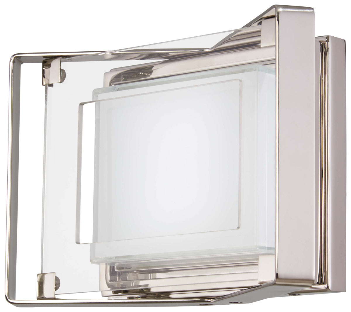 Crystal Clear LED Bath In Polished Nickel