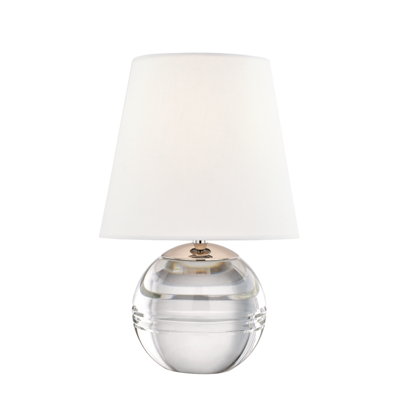 Nicole 1-Light Table Lamp In Polished Nickel