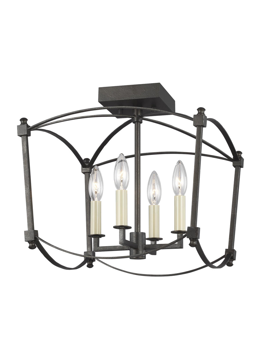Thayer Ceiling Light In Smith Steel