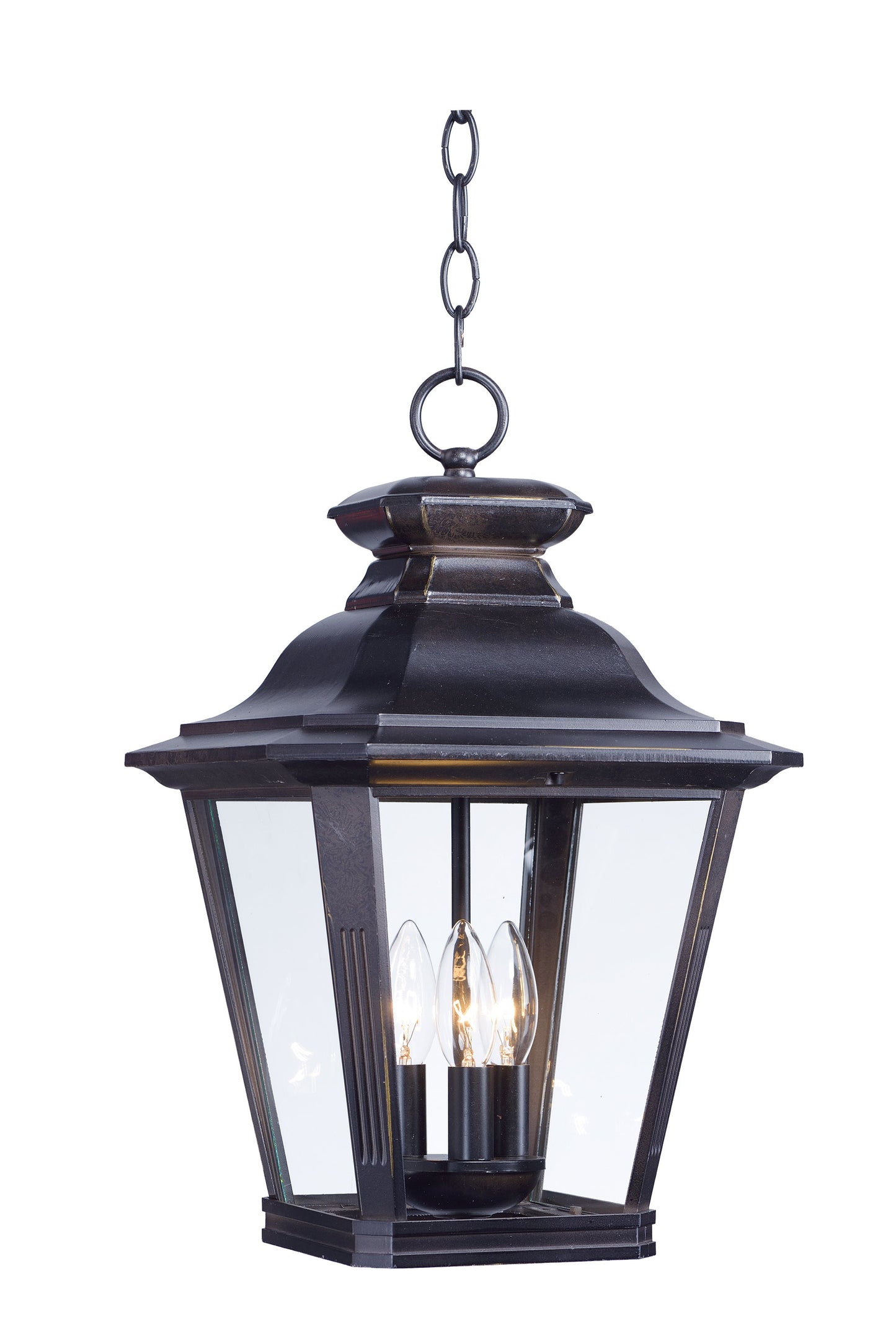 Maxim Knoxville 3-Light Outdoor Pendant In Bronze With Clear Glass