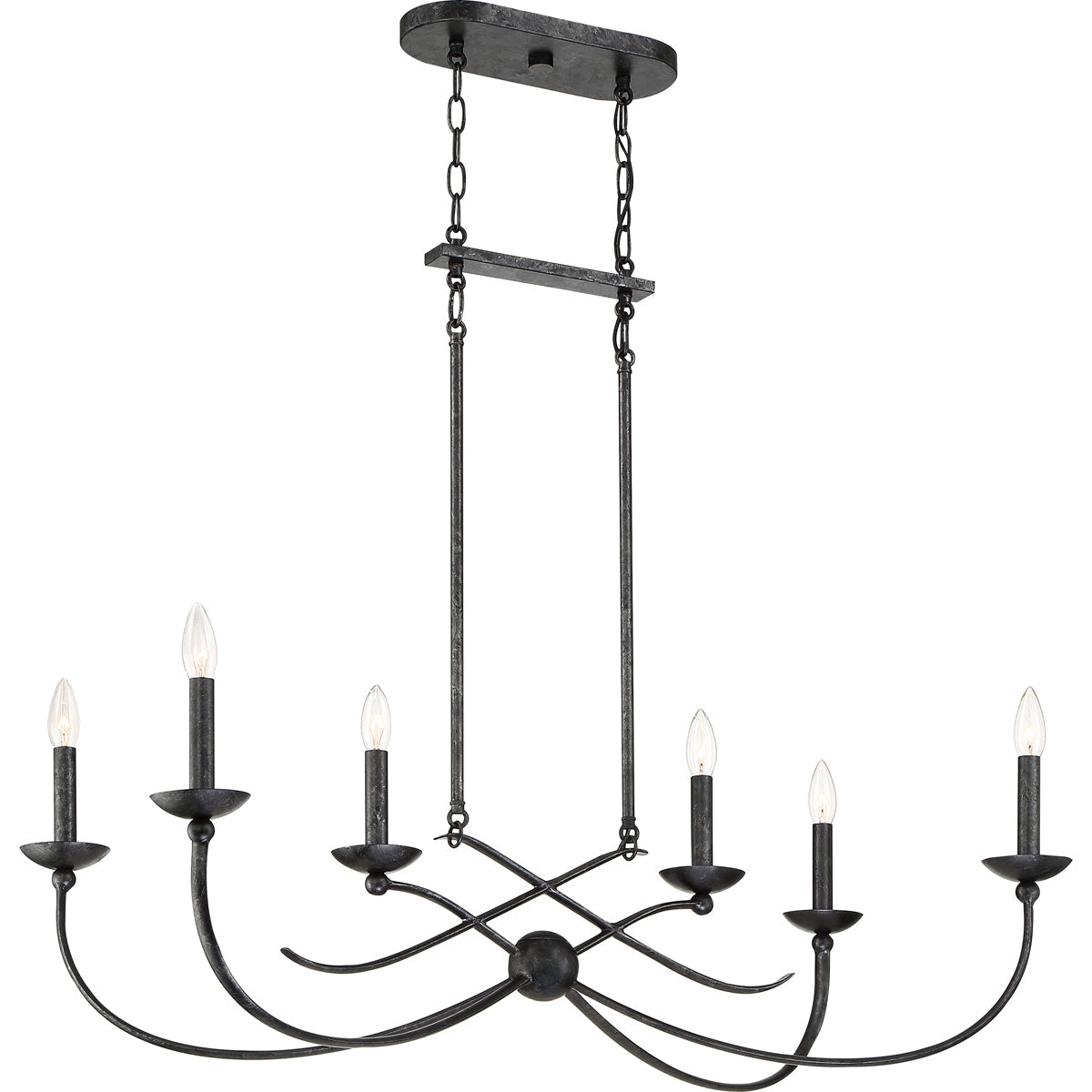 Calligraphy 6-Light Island Light In Old Black Finish