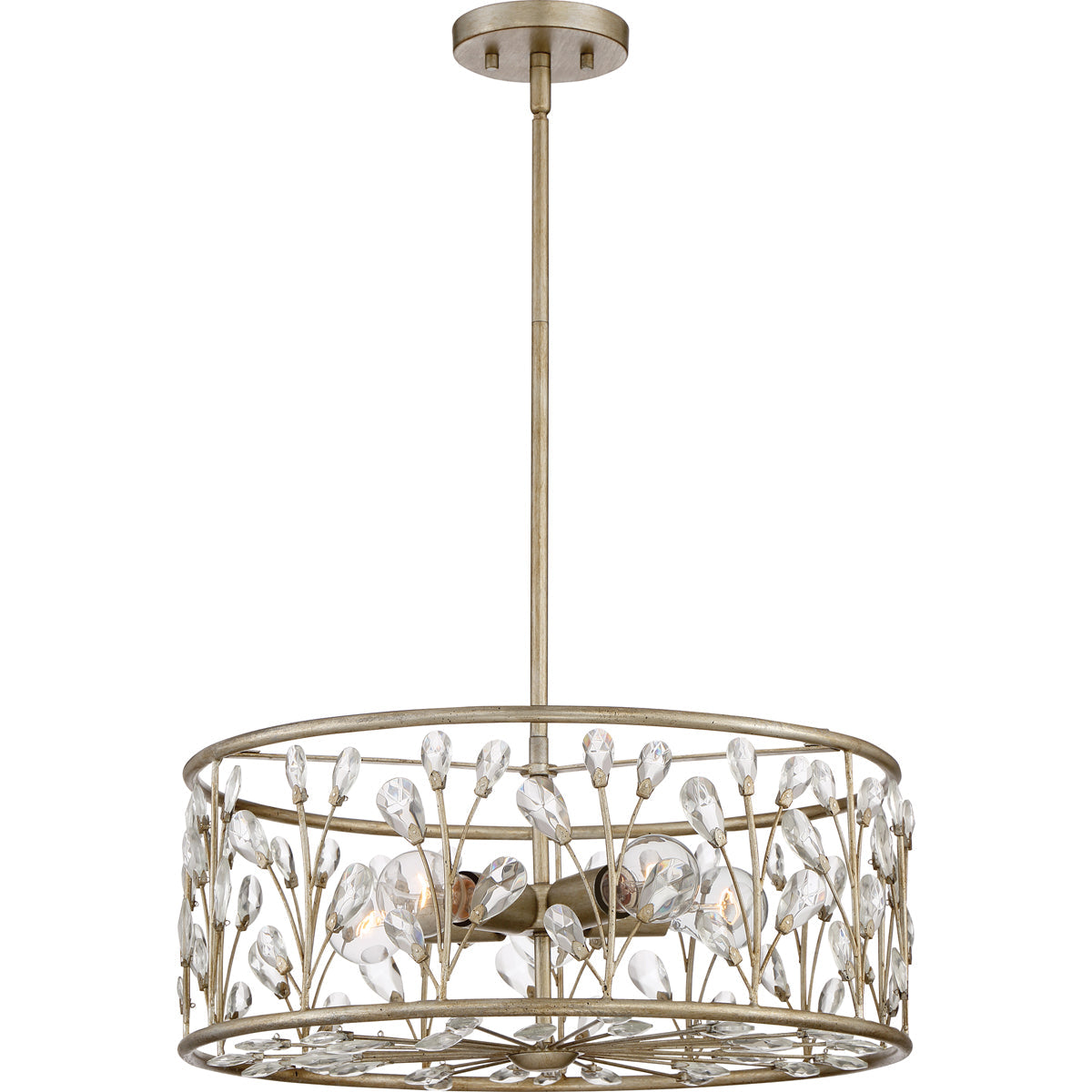 Meadow Lane 5-Light Pendant In Vintage Gold