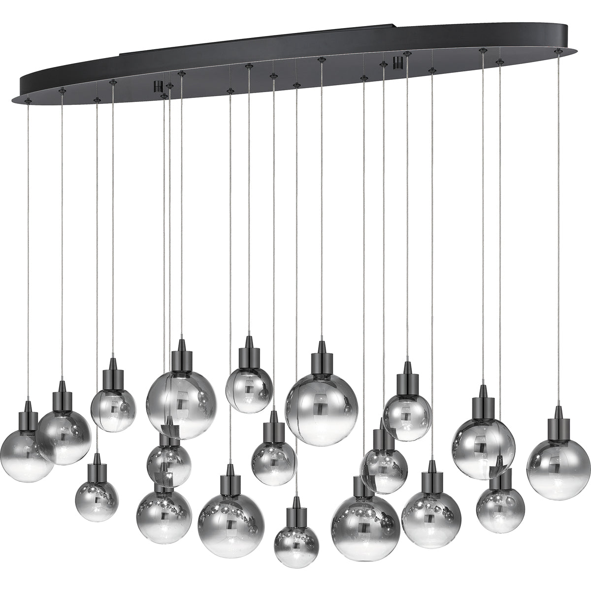 Shadow LED Island Light In Black Chrome