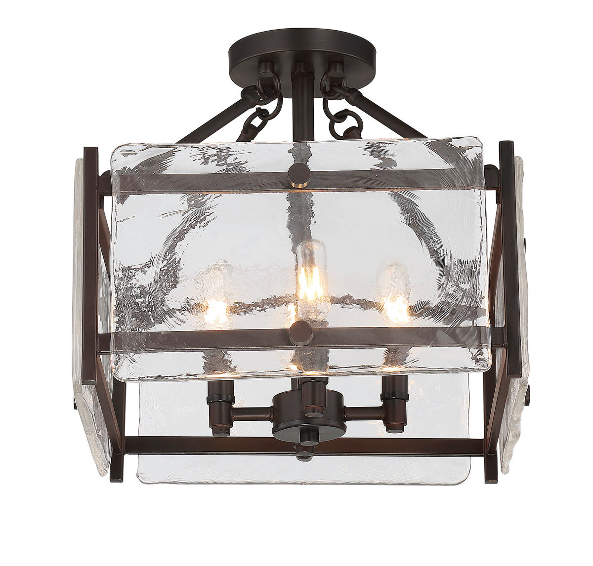 Glenwood 4-Light Semi-Flush In English Bronze