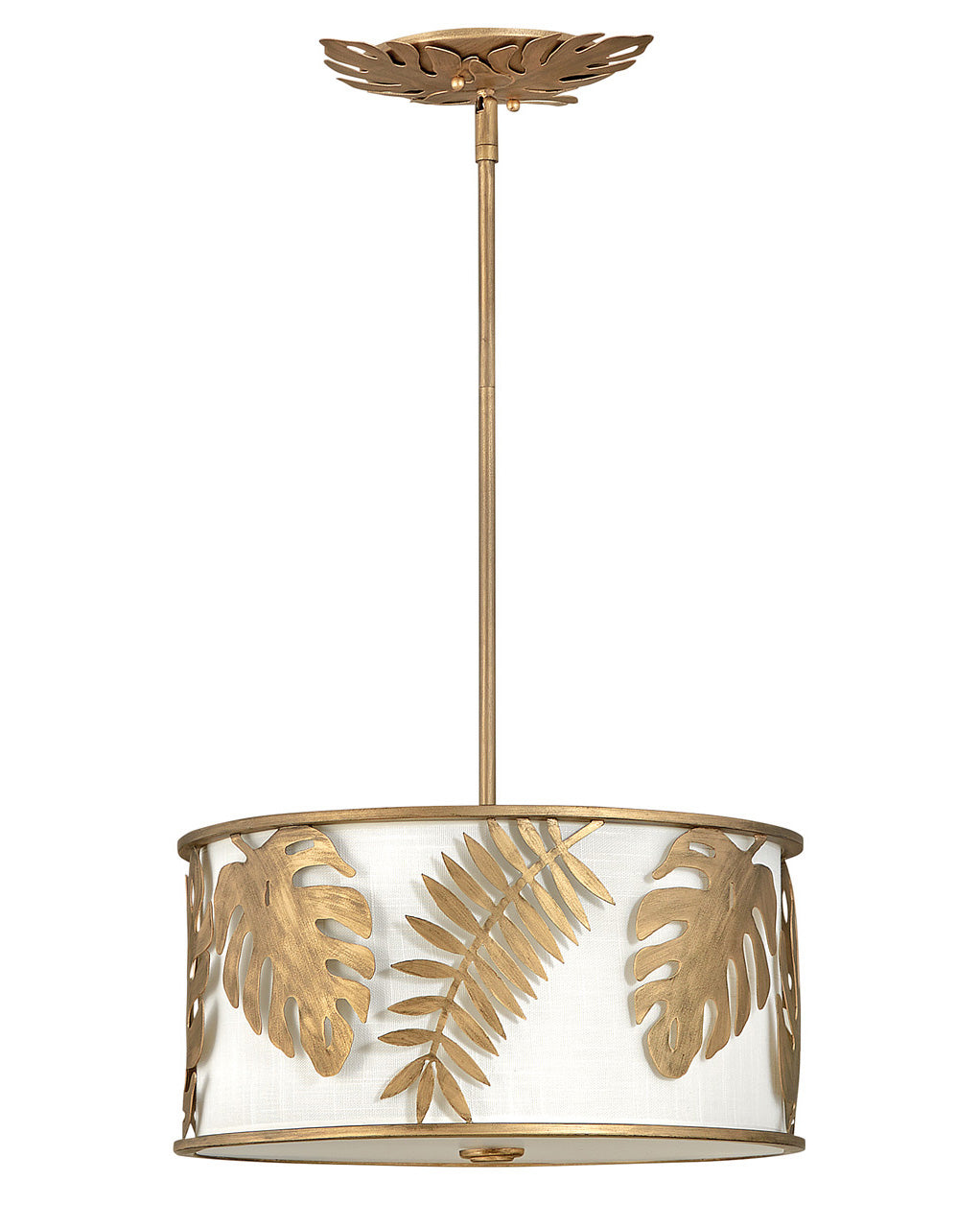 Botanica Medium Pendant In Burnished Gold