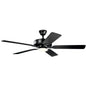  Basics Pro 52" Designer Ceiling Fan In Satin Black