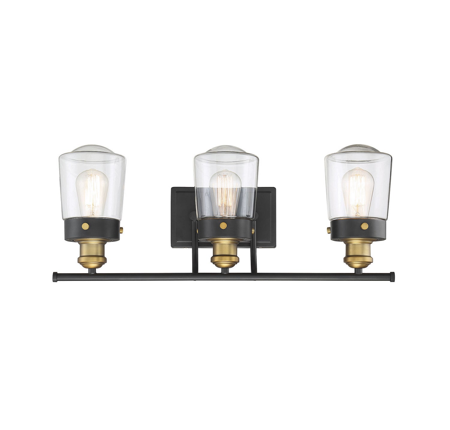  Macauley 3-Light Bath Sconce In Vintage Black/Warm Brass