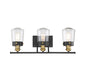  Macauley 3-Light Bath Sconce In Vintage Black/Warm Brass