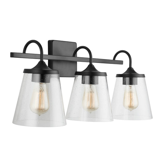  Jayne 3-Light Vanity In Matte Black