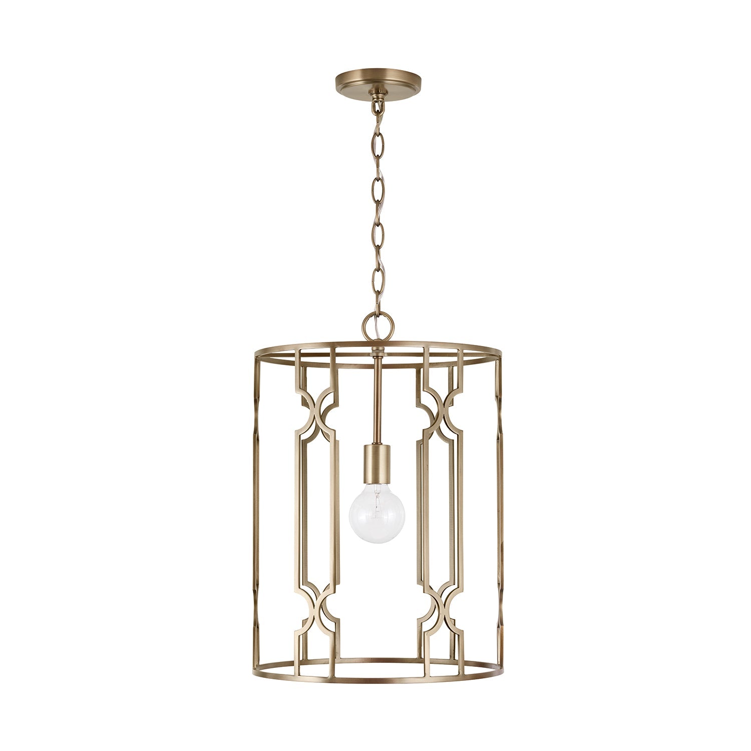  Jordyn 1-Light Pendant In Aged Brass