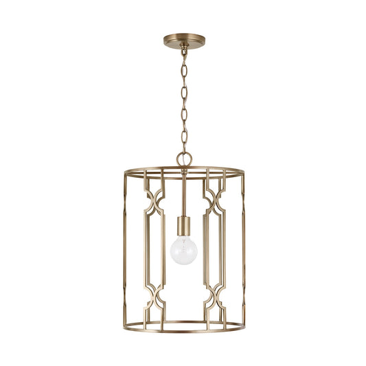  Jordyn 1-Light Pendant In Aged Brass