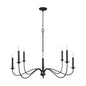  Vincent 8-Light Chandelier In Black Iron
