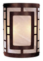  2-Light Wall Sconce In Nutmeg & Ethched Marble Glass