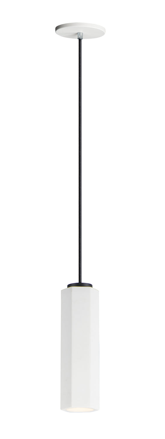  Allen 1-Light LED Pendant In White & Black