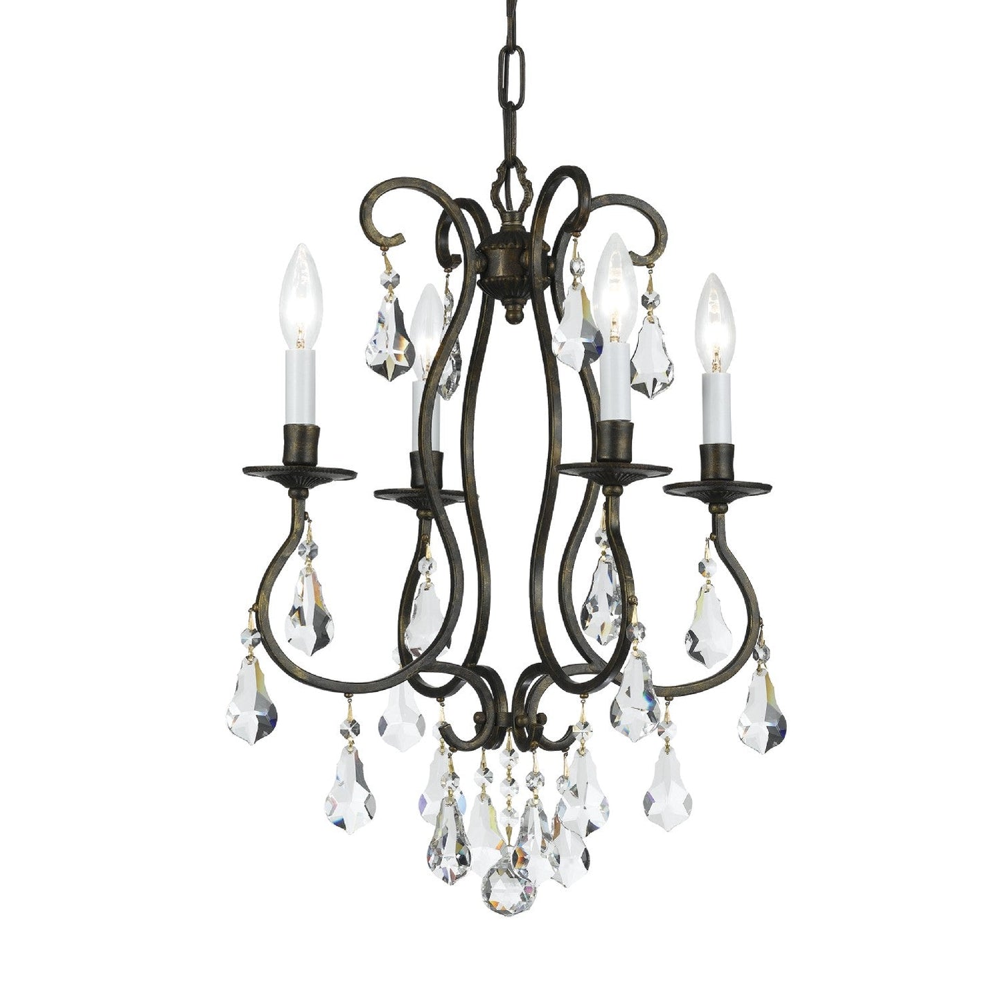 Ashton 4-Light Mini Chandelier In English Bronze