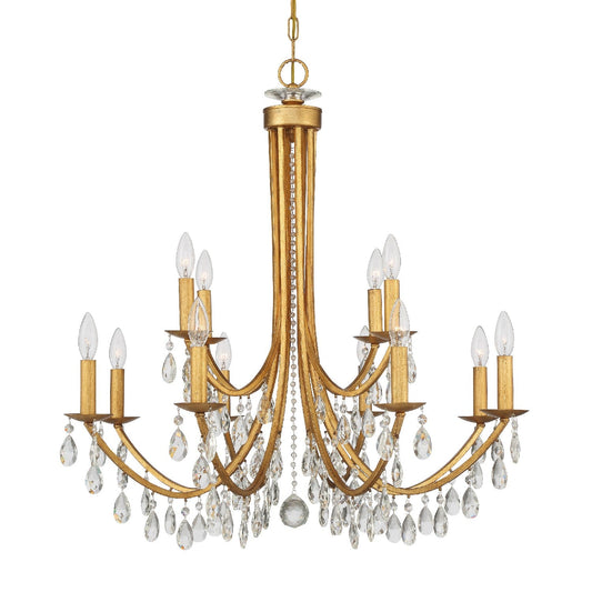  Bridgehampton 12-Light Chandelier In Antique Gold