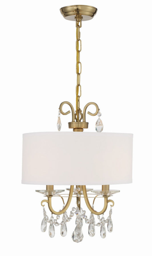  Othello 3-Light Chandelier In Vibrant Gold