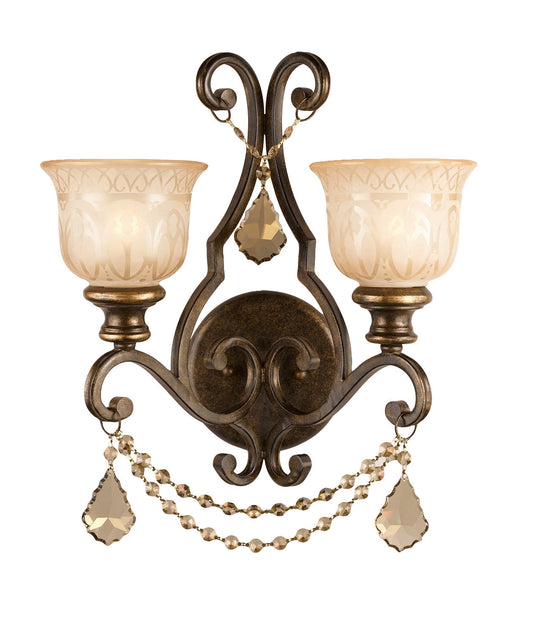 Norwalk 2-Light Wall Mount In Bronze Umber