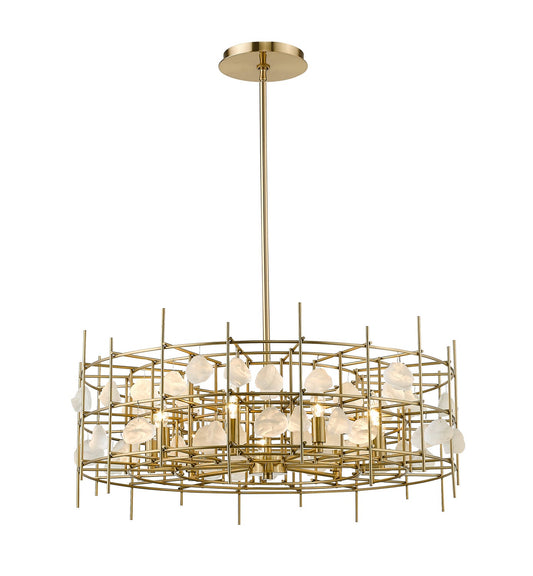 Z-LIte Garroway Nine Light Chandelier In Aged Brass
