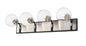 Z-LIte Parsons 4-Light Vanity In Matte Black & Brushed Nickel