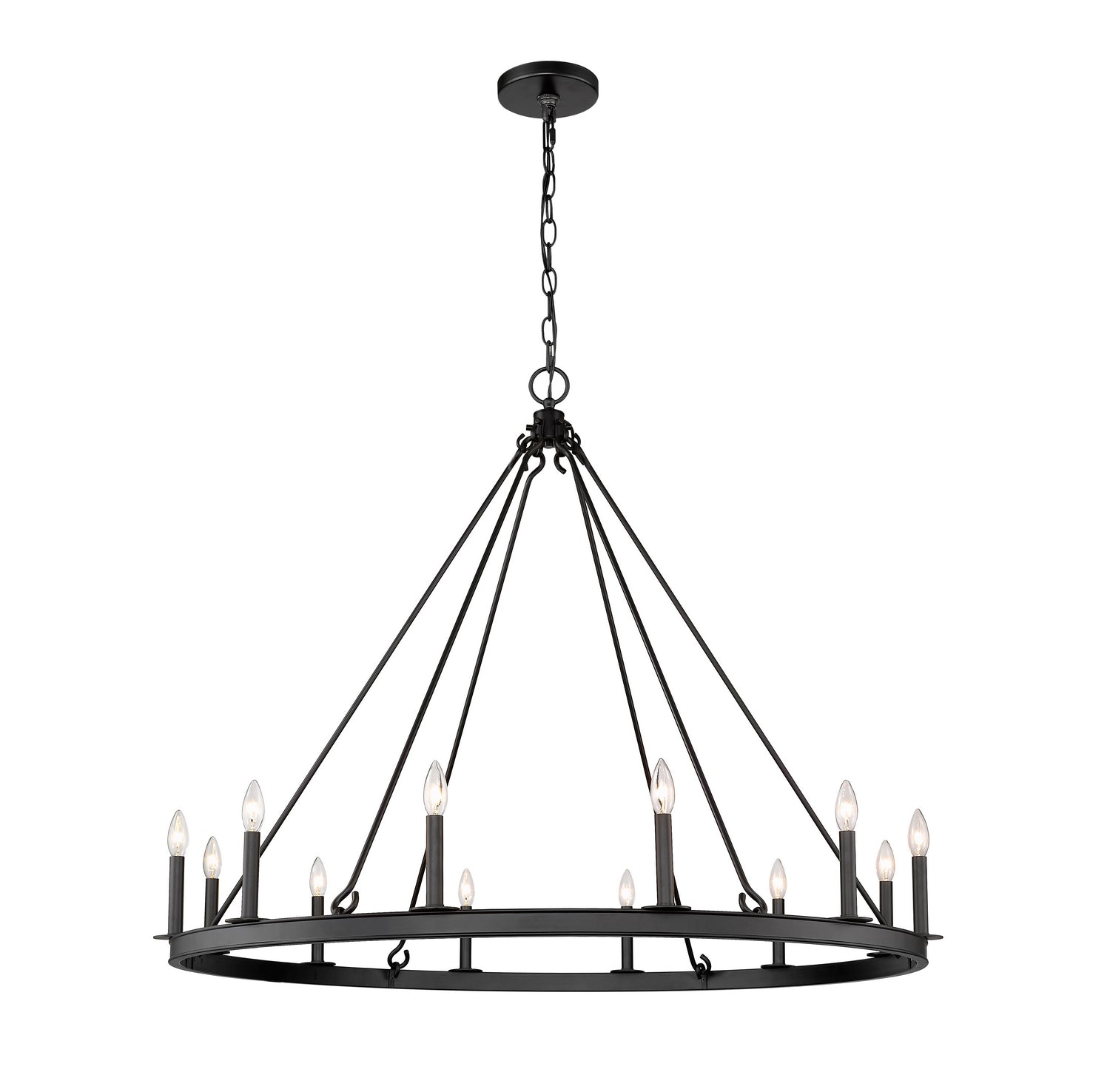 Z-LIte Barclay 12 Light Chandelier In Matte Black
