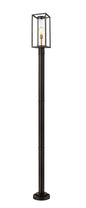 Z-LIte Dunbroch 1-Light Outdoor Post Mount In Deep Bronze & Brass