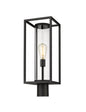 Z-LIte Dunbroch 1-Light Outdoor Post Mount In Black