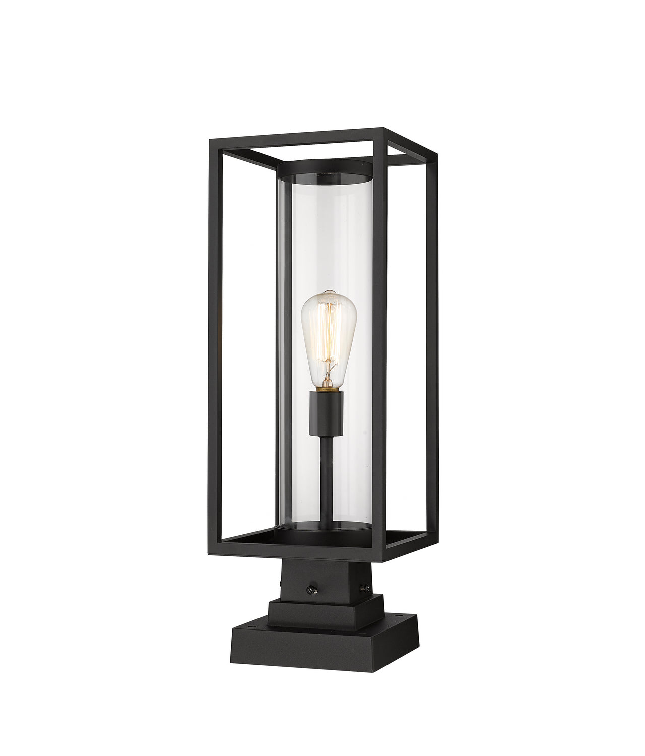 Z-LIte Dunbroch 1-Light Outdoor Pier Mount In Black