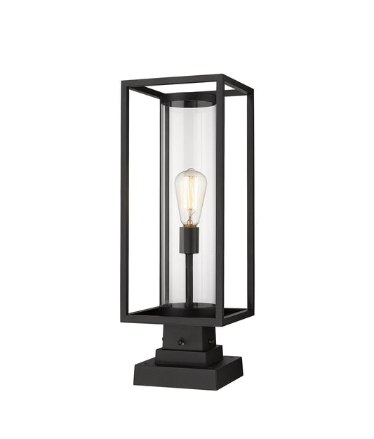 Z-LIte Dunbroch 1-Light Outdoor Pier Mount In Black