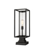 Z-LIte Dunbroch 1-Light Outdoor Pier Mount In Black