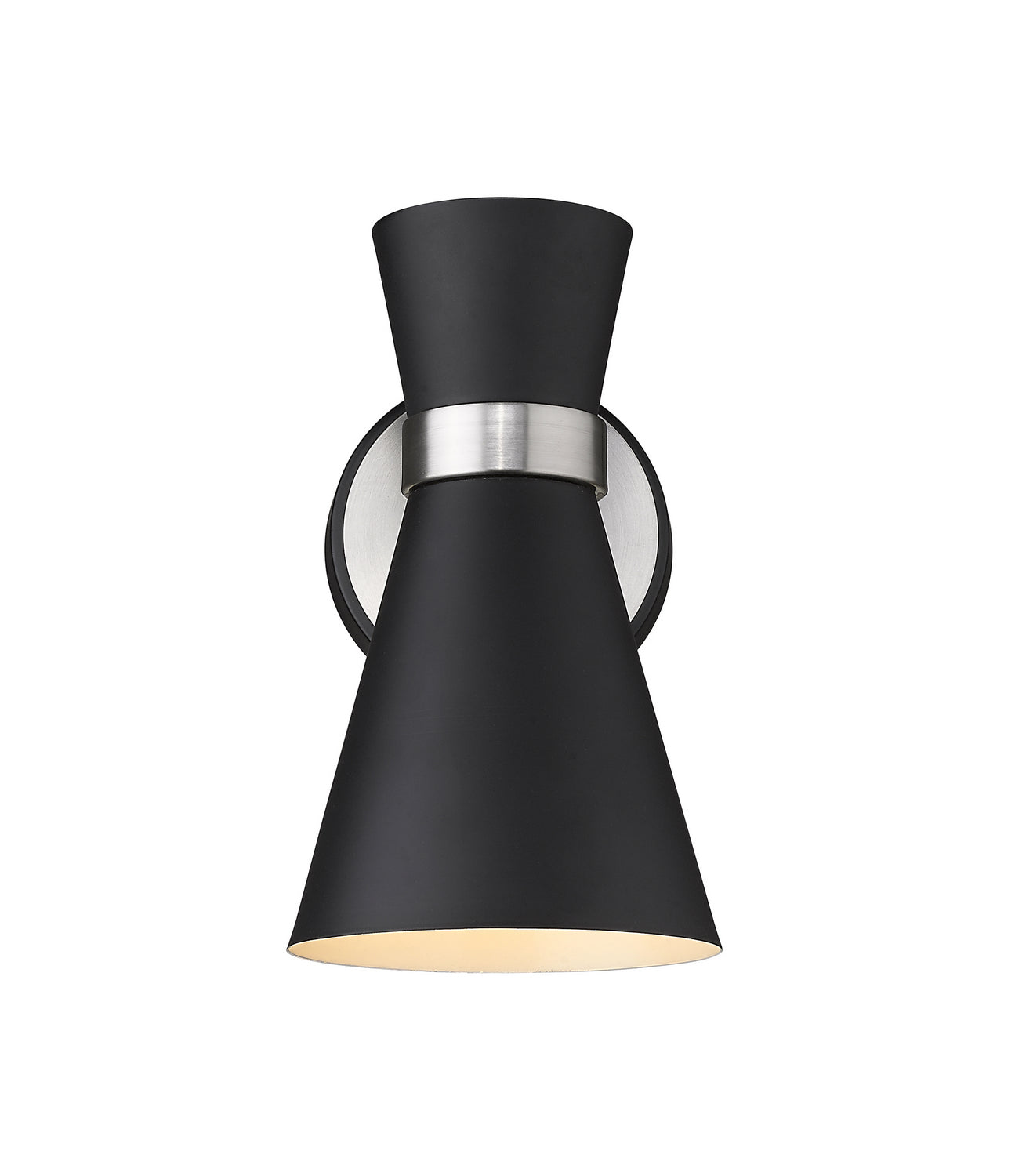 Z-LIte Soriano 1-Light Wall Sconce In Matte Black & Brushed Nickel