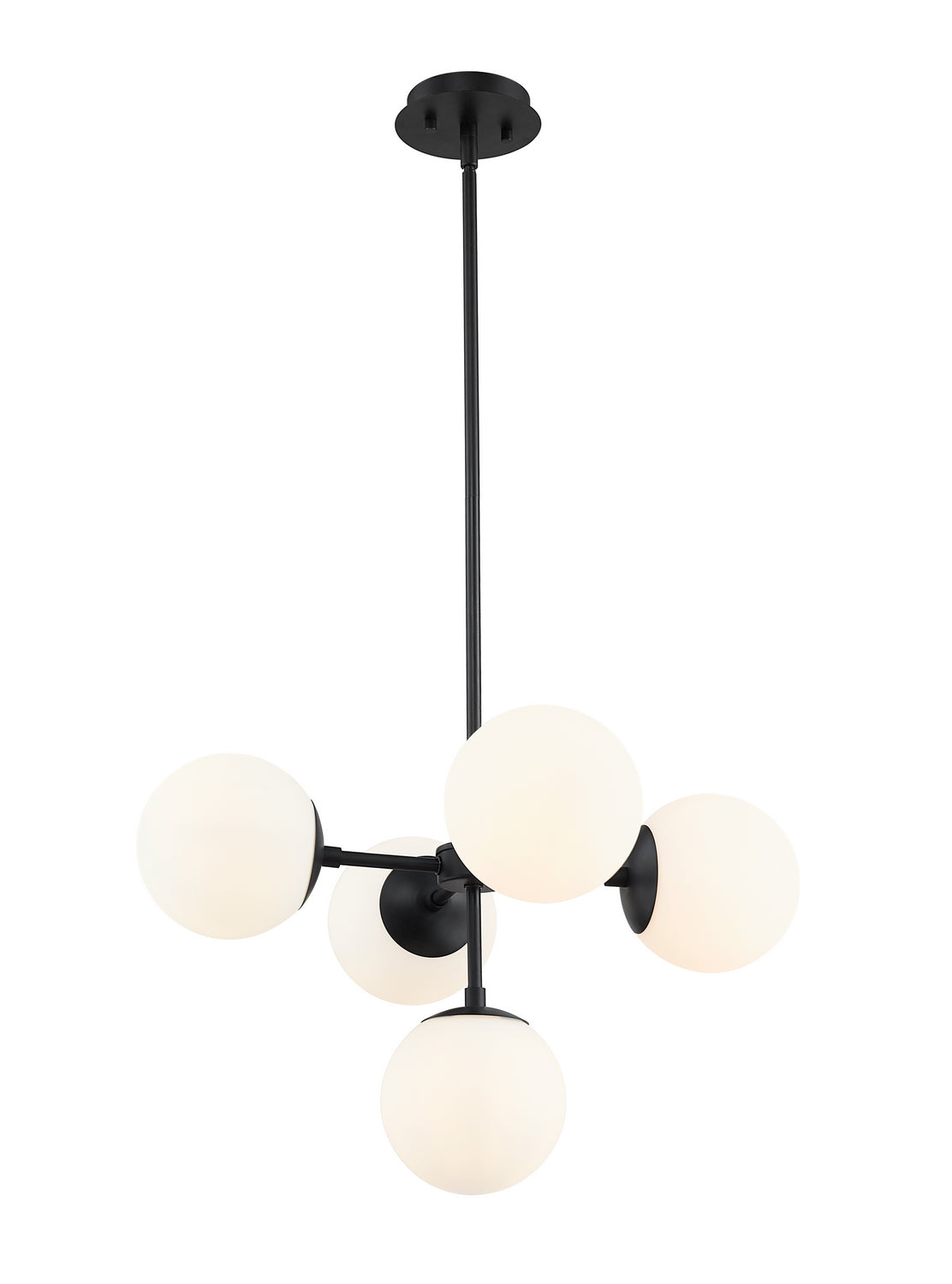 Z-LIte Midnetic 5-Light Pendant In Matte Black