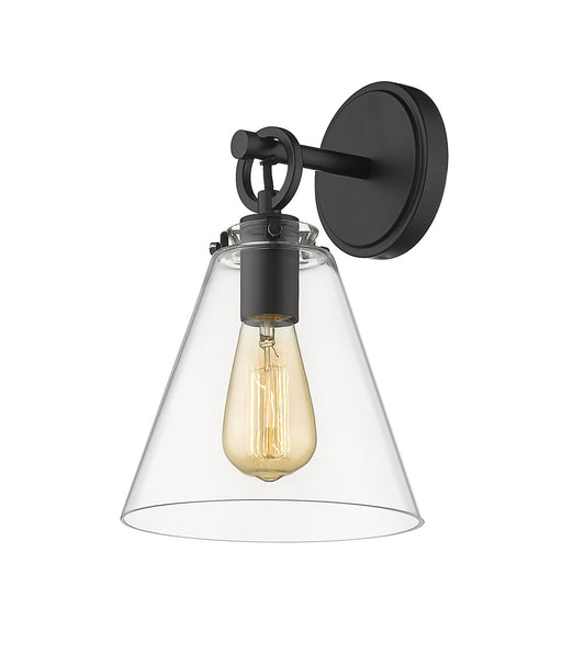 Z-LIte Harper 1-Light Wall Sconce In Matte Black