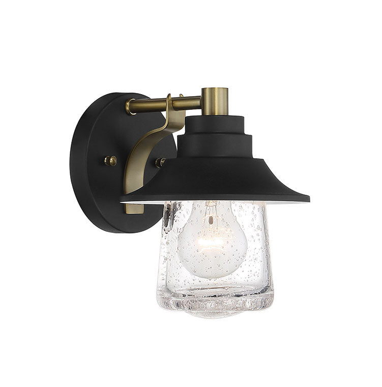  Westfield Manor 1-Light Bath Vanity In Sand Coal With Soft Brass & Clear Seedy Glass